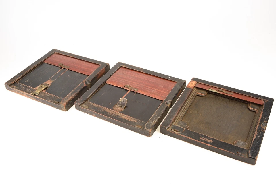 Century 5x7'' Wooden Roller Blind Style Tambour Plate / Film Holder Lot of 3 V28 - Image 2 of 4