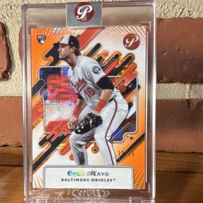 topps pristine 2025 orange pulsar rookie coby mayo #57/25 baltimore orioles