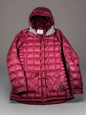 Nike Down 800 Insulated Park Jacket Youth Girl L (11-13) Burgundy Full Zip Hood