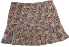 Lush White Lilac Floral Ruffled Mini Skirt, Size M, EUC — photo 1