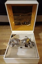 VTG NOS TIMEX Motorcycle BIKE Mini Clock NEW in BOX UNUSED Collect WATCH Silver