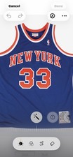 Mitchell & Ness New York Knicks Patrick Ewing #33 Blue Basketball Jersey