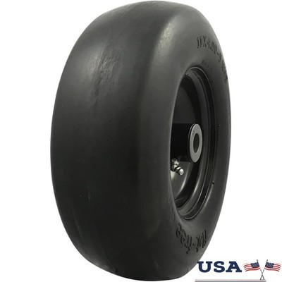 Zero-Turn Mower Tire Wheel Assembly 11x4.00-5 Flat-Free Smooth Tread Adapter New