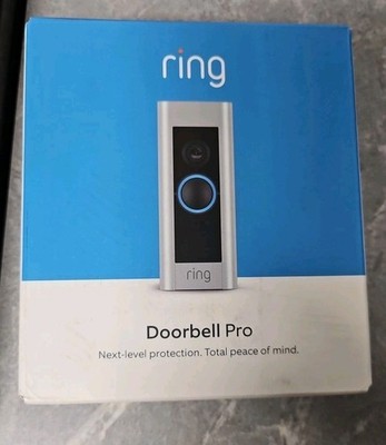 Ring Wired Doorbell Pro Smart Wi-Fi HD Video Doorbell   Satin Nickel BRAND NEW