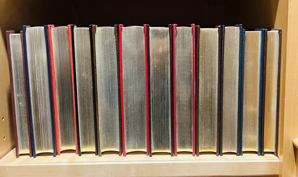 FRANKLIN LIBRARY Leather Bound Books Unread Decor Collectible Hardcover Lot x12 Foto 3 de 4