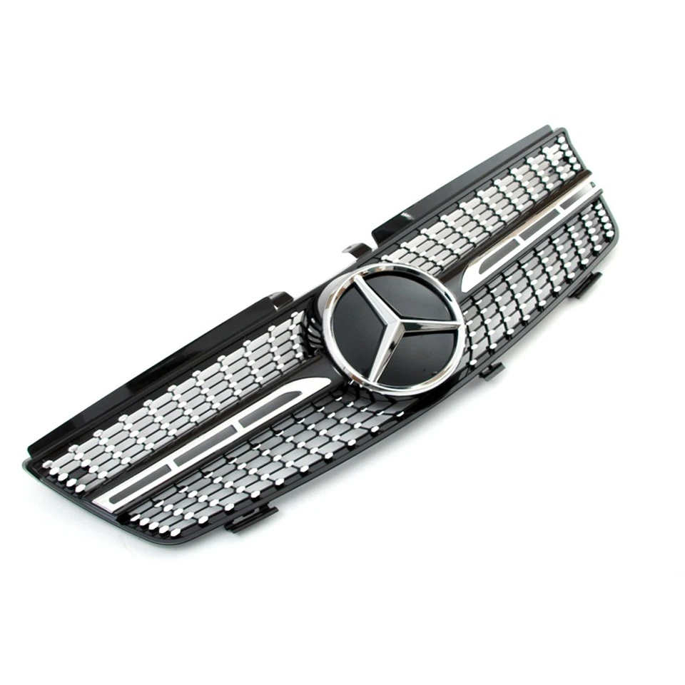 Front Grille W/Emblem Grill For Mercedes Benz W164 2005-2008 ML320 ML350 ML500 - Image 3 of 4