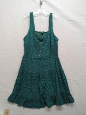 Wild Fable Teal Floral Sleeveless Button-Front Dress Size 1X
