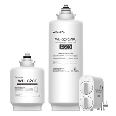 Waterdrop WD-G2P600-W Replacement Filter, Pack of 1 WD-G2CF and 1 WD-G2P6MRO