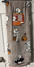 Casper the Friendly Ghost Blanket Throw 50x70in New! Halloween Cute Blanket