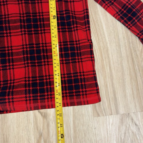 Bundle2 OshKosh Fleece Pullovers Size 12 – Red Black Plaid & Multicolor Zip - Picture 6 of 14