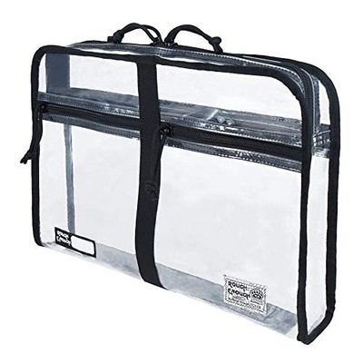 Rough Enough Plastic File Folder Organizer, A4 Size Water-Resistant Clear