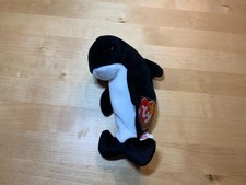 TY Beanie Baby - WAVES the Whale 7 inch - MWMTs Stuffed Animal Toy