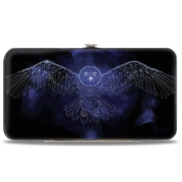Hinged Wallet Harry Potter Hedwig Wings Pose + Harry Potter Black/Pu (Us Import)-image