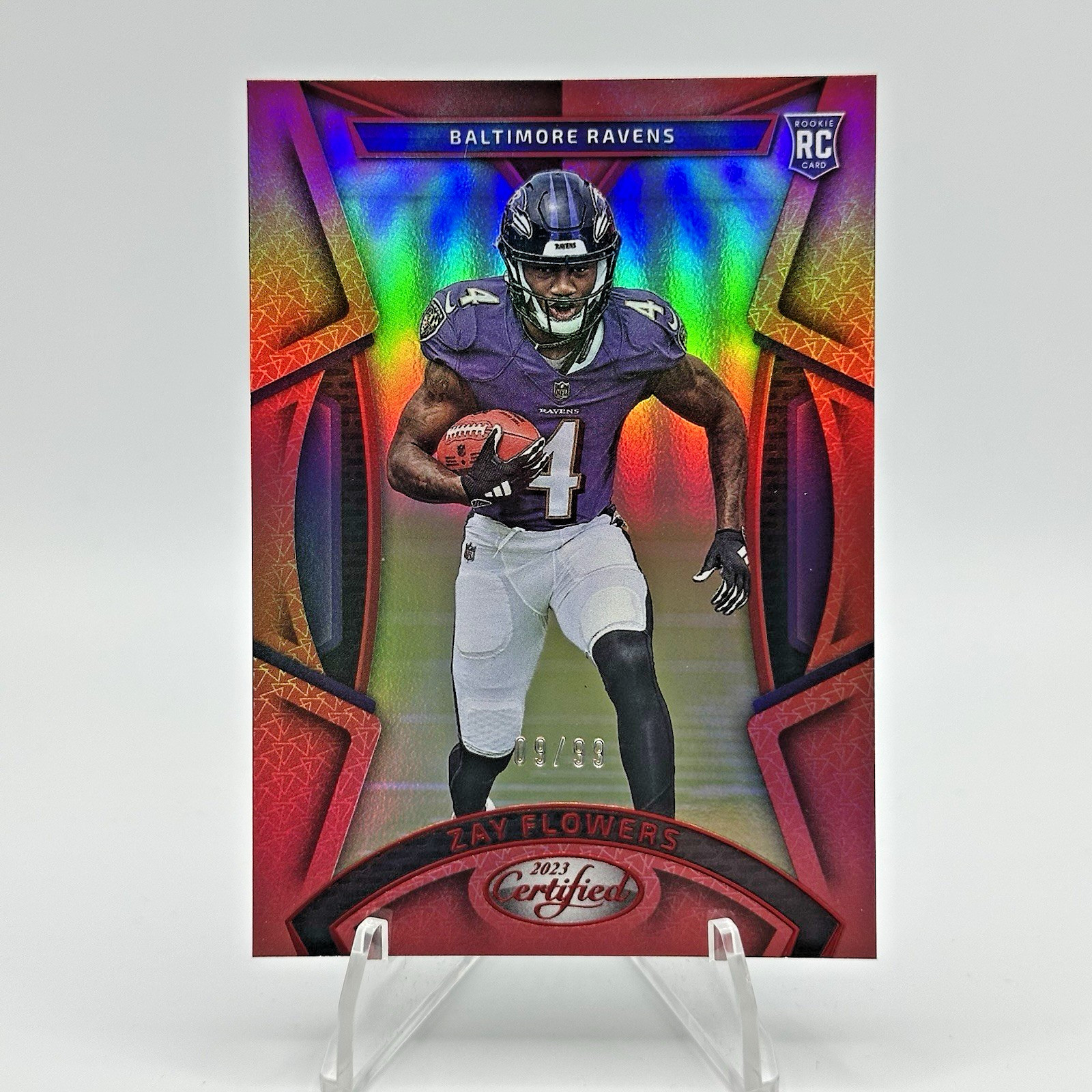2023 Panini Certified Red Mirror /99 Zay Flowers #185 RAVENS