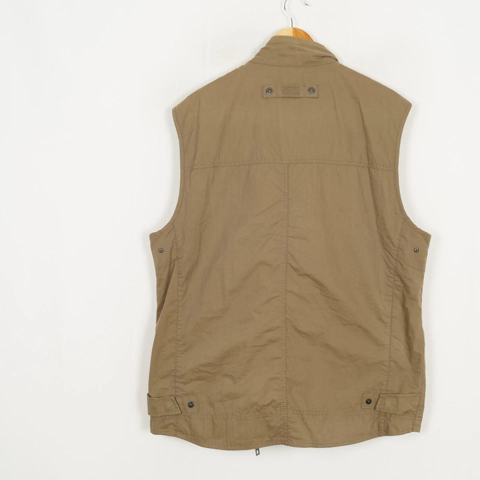 CAMEL ACTIVE Hombres Chaleco Chaleco Talla 56 Marrón Bolsillos Cremallera... - Imagen 2 de 4