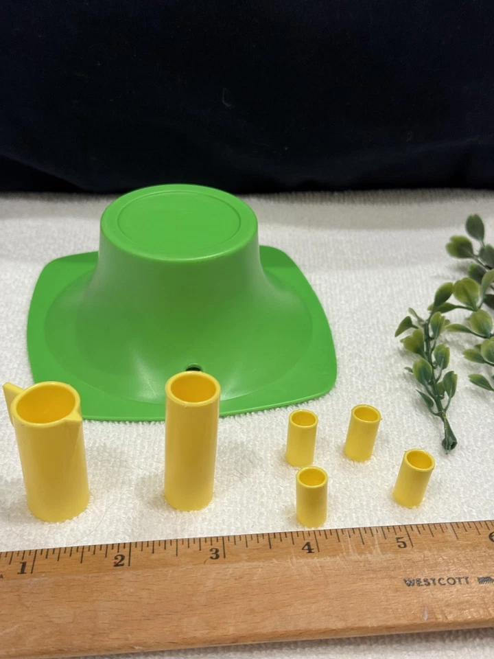 Barbie 1978 Dream House Mesa Verde Amarillo Jarrón Jarra Tazas Mesa Falta Tapa  Foto 4 de 4