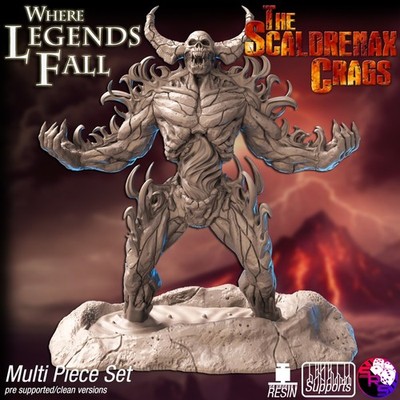 Inferno Titans Encounter Pack - Resin 3D Printed Fantasy Monsters Fire Giant RPG
