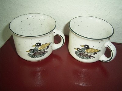 Winterling Serie Duck-2 x Kaffeetassen/becher ohne UT-gesprenkelt-handdekoriert
