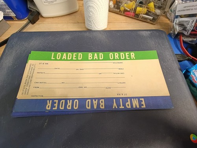 #ad #ad DTamp; I Detroit Toledo and Ironton RR Bad Order Card Empty or Loaded 12 of them $14.99