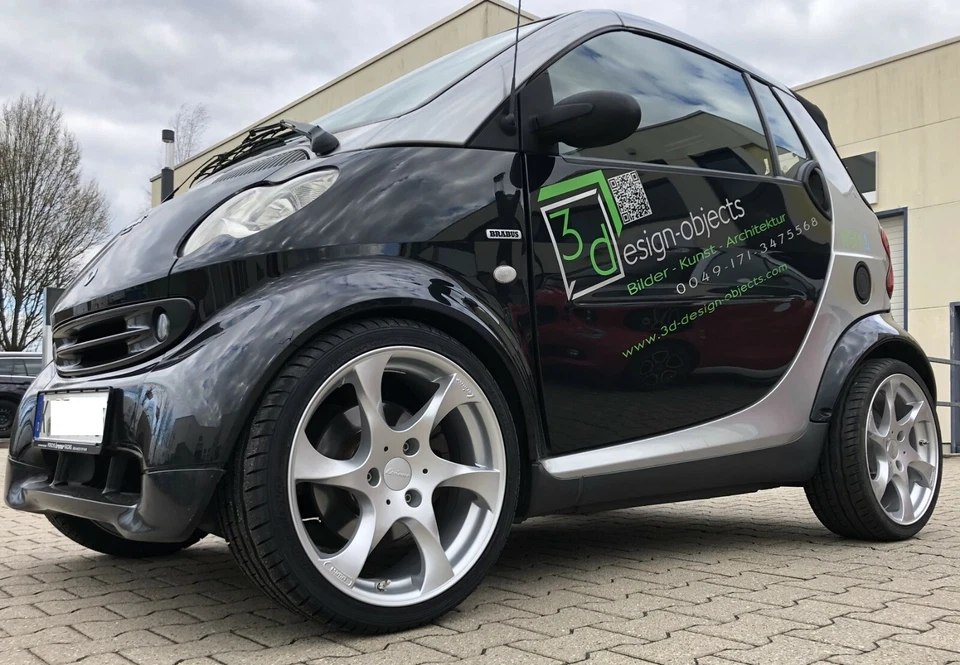 smart fortwo 450 Lorinser Speedy Komplettradsatz silber Satz Alufelgen 17 Zoll - Bild 2 von 4