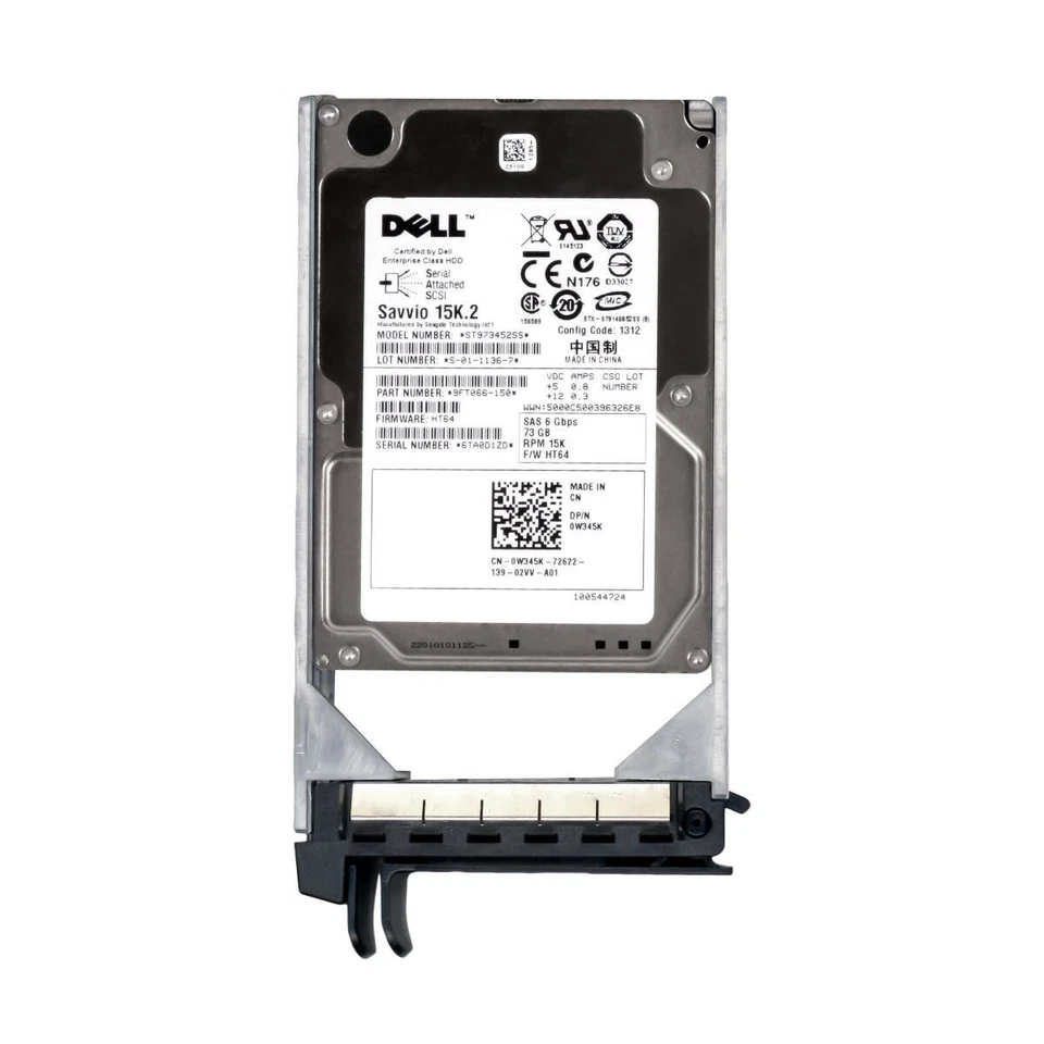Hard Drive Dell 0W345K W345K ST973452SS 73GB 15000RPM 16MB SAS-2 2.5" Inch - Image 2 of 3