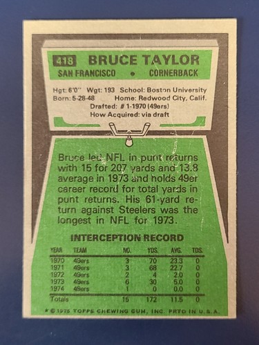 1975 Topps Football Cards Complete Your Set You Pick Choose Each #326 - 528 - Picture 129 of 277