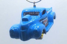 Christmas Ornament for 1940 Ford Pickup Truck Blue/Comp Race ecal
