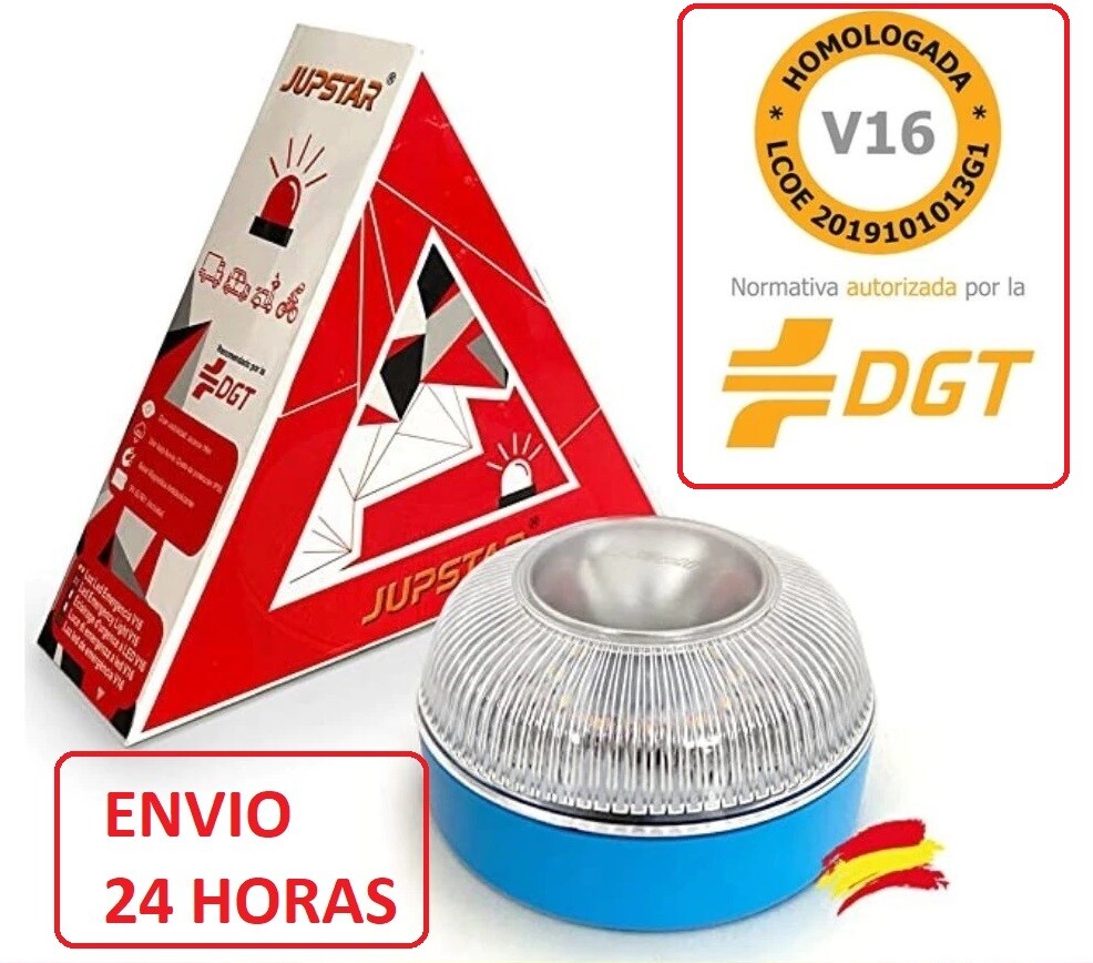 ⭐ Luz Señal Baliza Emergencia Coche magnética LED (V16) Homologada por la DGT ⭐
