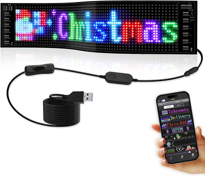 Programmable LED Scrolling Sign for Business, Shop, Bar, Party - 26.8x4.7 Inch