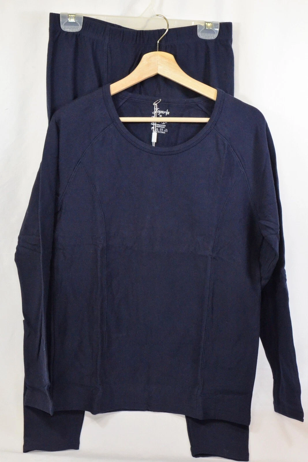 Joyaria Men's Thermal Underwear Long John's Set - Medium - Navy Blue