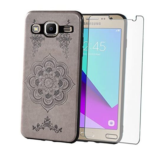 Asuwish Compatible with Samsung Galaxy Grand Prime J2 Prime Case and Gray