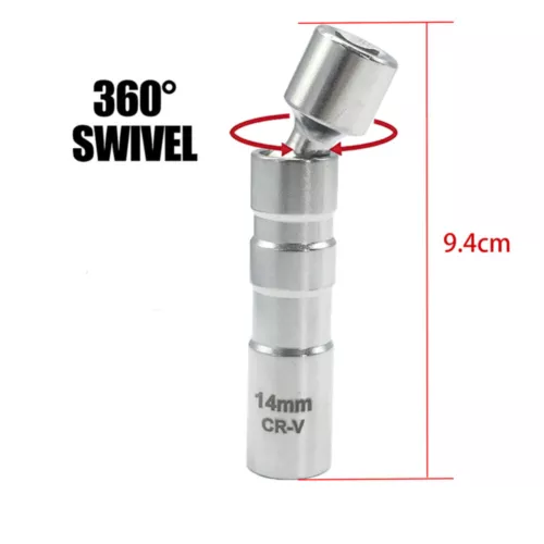 14/16mm Universal Thin Wall Joint Spark Plug Socket Magnetic Wrench Removal Tool - Picture 7 of 20