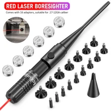 Clear Red Laser Bore Sight Sighter Kit .177 to 12GA Multiple Caliber Boresighter