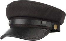 Chauffeur Hat for Men Women Classic Vintage Newsboy Cap Costume Hats Black