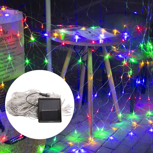 Mesh Net Multicolor Christmas Outdoor Garden Lights Solar Powered String Lights - Picture 3 of 12