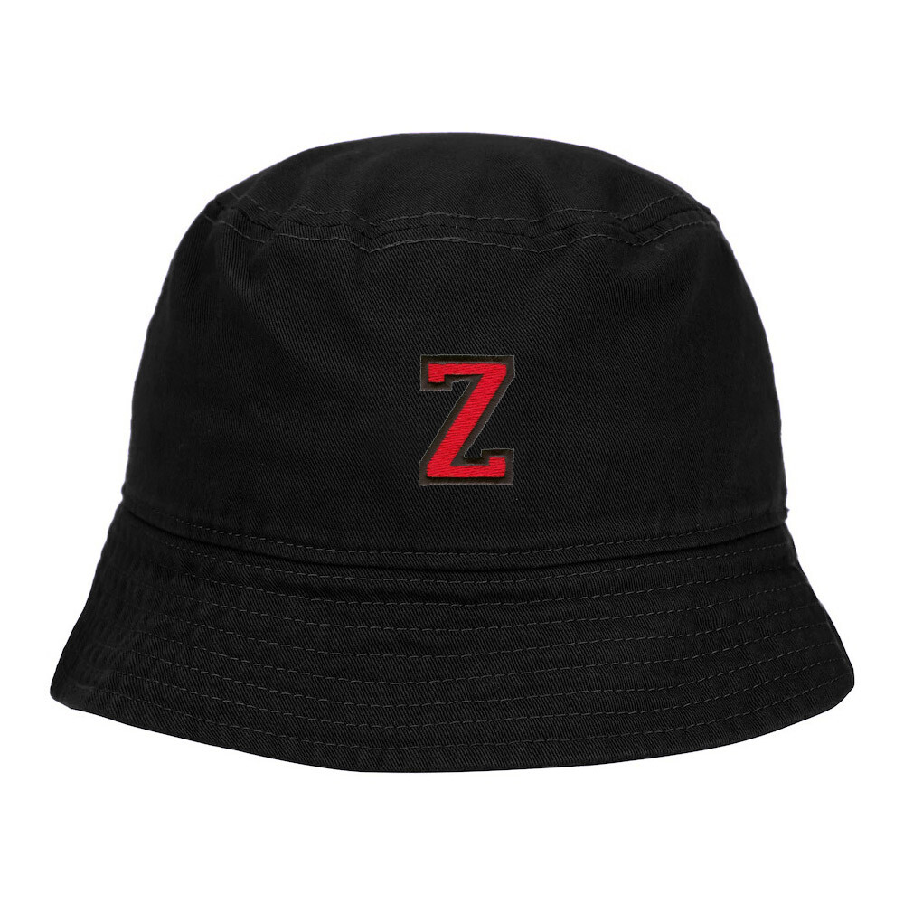 Bucket Hat for Men&Women Sport Letter Z Embroidered Washed Cotton Beach Sun Hat-image