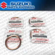 NEW 2007 - 2016 SUZUKI GSXR GSX-R 1000 OEM EXHAUST GASKETS 4 PACK 14181-22D01