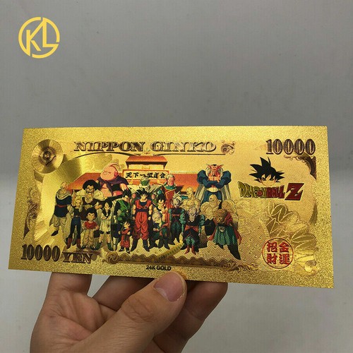BILLET TICKET FIGURINE SUPER DRAGON BALL Z SONGOKU GOKU CARTE COLLECTOR GOLD OR - Imagen 3 de 3