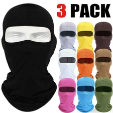 3Pack Balaclava Face Mask Thin UV Protection Ski Sun Hood Cover for Men Women US