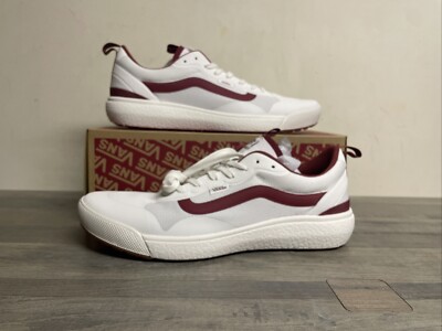 Vans Ultrarange Exo Shoes White/Burgundy Low-Top Sneakers Men's Size 11 NEW
