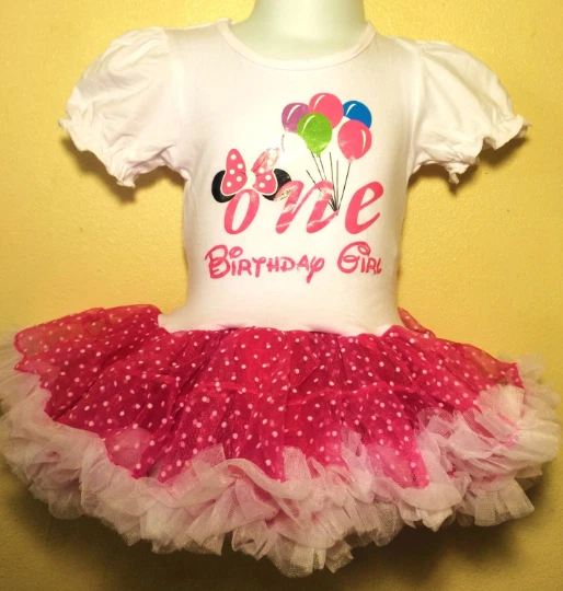 Minnie mouse birthday dress for 1 year old sale