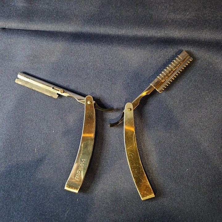 Set of 2 Fromm and Weck "Hair Shaper" Barber Tools -SOME RUST, AS IS (10b3)