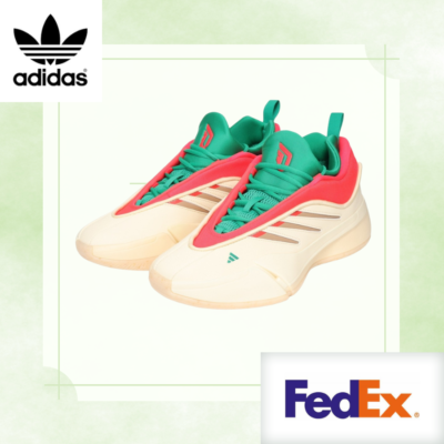 adidas Dame 9 Christmas Warm Vanilla Lucid Red Sandstone JH6627