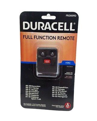 Duracell FRD009D Full Function 3-Button Remote for Ford