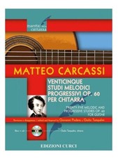 Venticinque studi melodici progressivi OP. 60 per chitarra con CD - Carcassi  - 