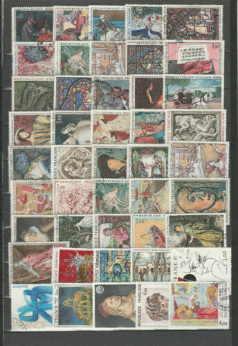 Lot De 1000 Timbres De France Oblitérés Différents - Collection Philatélie