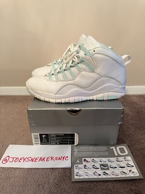 Nike Air Jordan 10 Retro 311770 131 sz 9.5 Womens White Ice Green