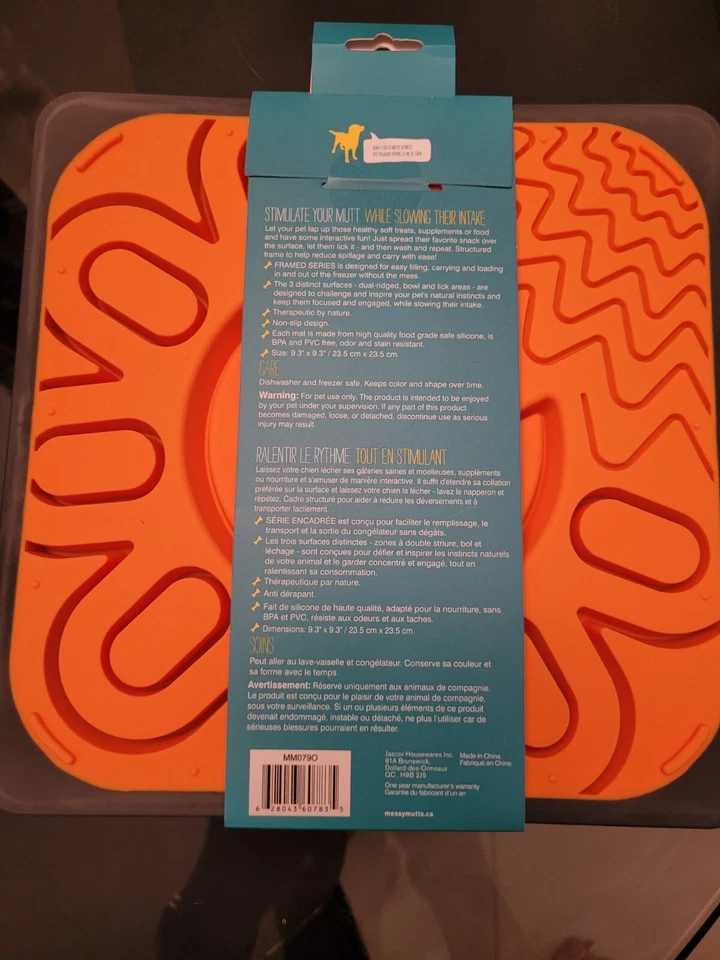 Messy Mutts Dog Cat Framed Silicone Interactive Multi Surface Lick Mat 10In X 10 - Image 2 of 2