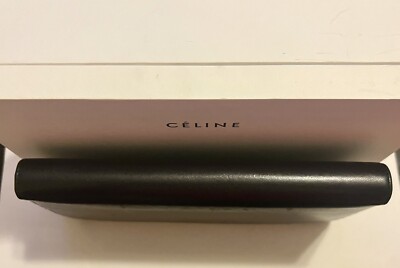 CELINE Large Zipped Wallet Leather Black | eBay