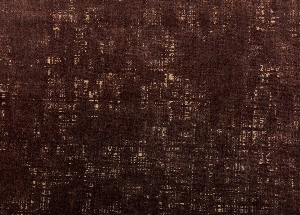 DONGHIA HEIRLOOM LOCKET BROWN VELVET GOLD WORN LOOK FABRIC REM 24" LONG X51"W - Image 2 of 3